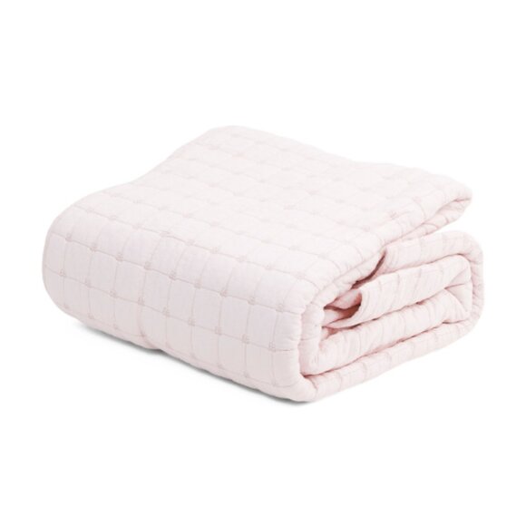 SHABBY CHIC Peach Multi Bow Quilt Set - Picture 2 of 3